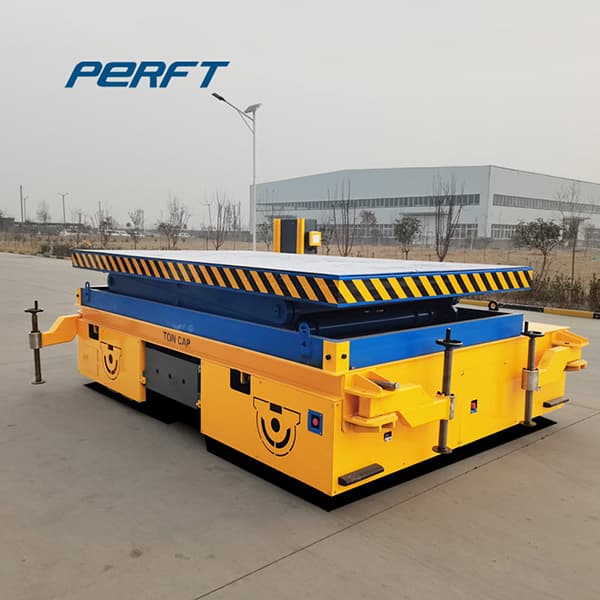 motorized rail transfer trolley with tilting deck 20t